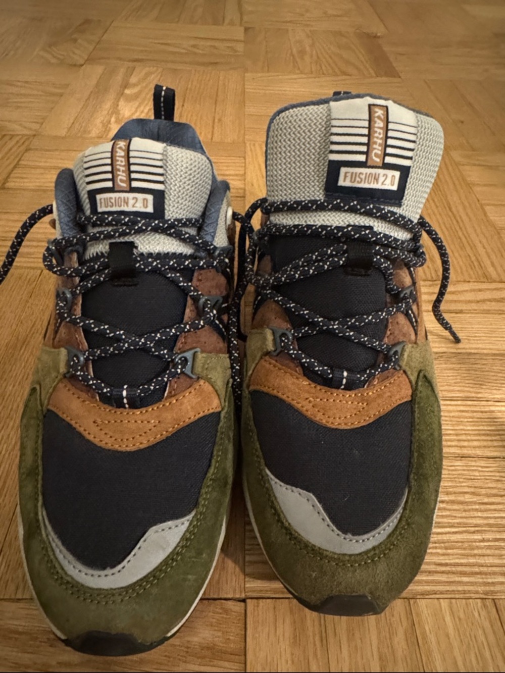 Karhu Fusion 2.0 Men's Sneakers — Olive, Navy & Brown
